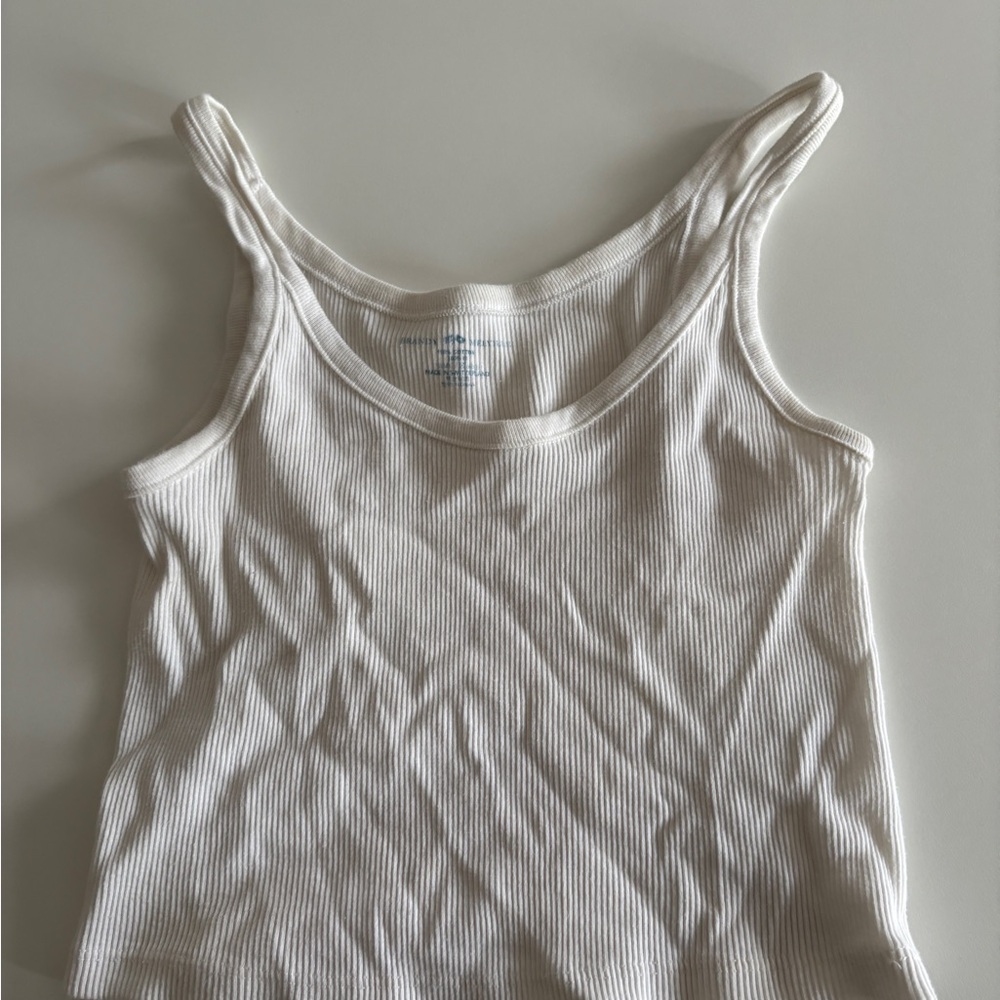 Brandy Melville White Ribbed Tank Top